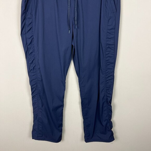 Eddie Bauer‎ Pants Womens XL Navy Pull On Nylon Hiking Ruched Outdoor Drawstring - Picture 3 of 14